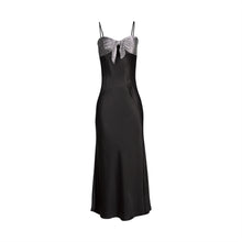 Load image into Gallery viewer, Black And Silver Midi Dress