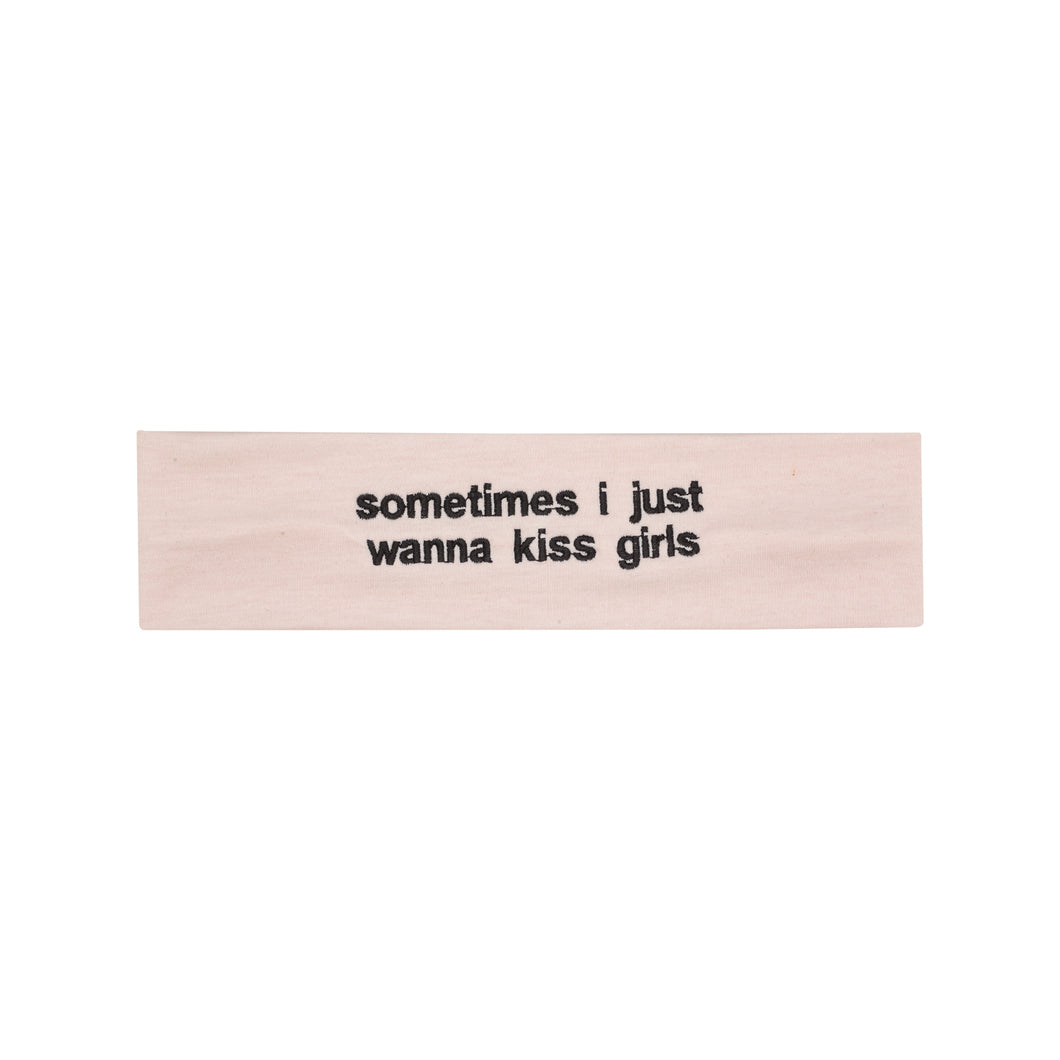 Pink Embroidered Headband