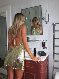 Gold Sequins Dress