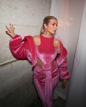 Load image into Gallery viewer, Pink Velvet Bodysuit