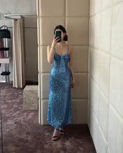 Load image into Gallery viewer, Blue Sequins Midi Dress