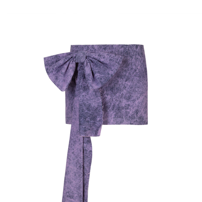 Purple Denim Mini Skirt