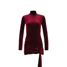 Load image into Gallery viewer, Red Velvet Mini Dress