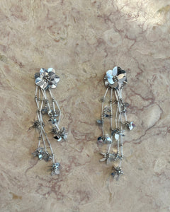 Silver Maxi Flower Earrings