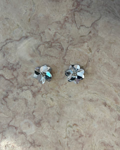 Silver Mini Flower Earrings