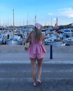 Lilac and Peach Pink Floral Top