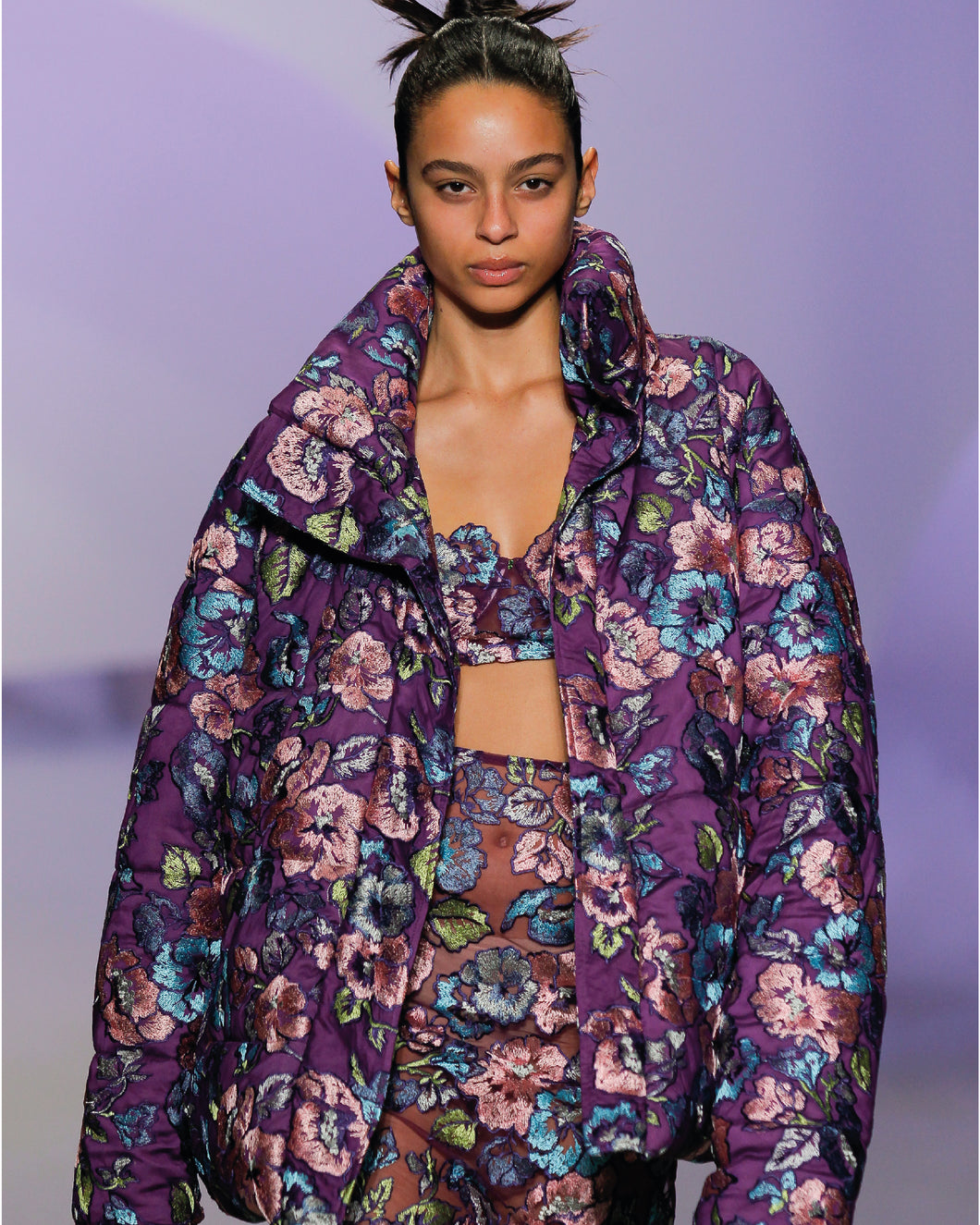 Embroidered Puffer Jacket