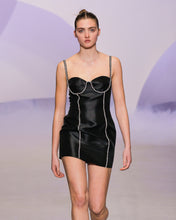 Load image into Gallery viewer, Black Mini Dress W/ Rhinestones