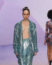 Load image into Gallery viewer, Turquoise Sequins Blazer