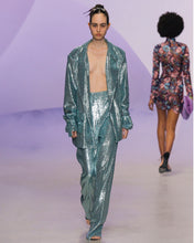 Load image into Gallery viewer, Turquoise Sequins Blazer