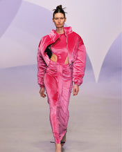 Load image into Gallery viewer, Pink Velvet Puffer Jacket