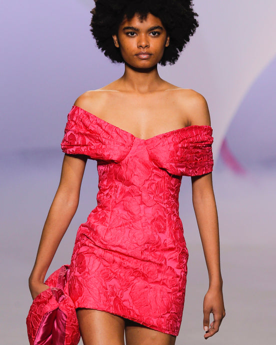 Pink Brocade Dress