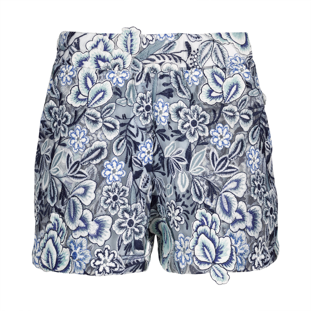 Blue Lace Shorts
