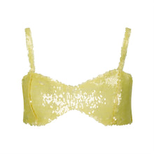 Load image into Gallery viewer, Yellow Sequins Bralette