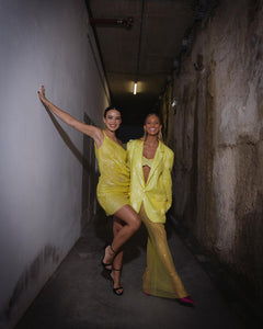 Yellow Sequins Dress