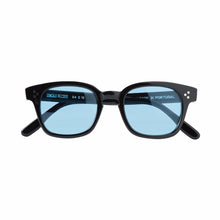 Load image into Gallery viewer, Black Sunglasses W/ Light Blue Lenses