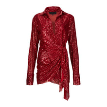 Load image into Gallery viewer, Red Sequins Dress