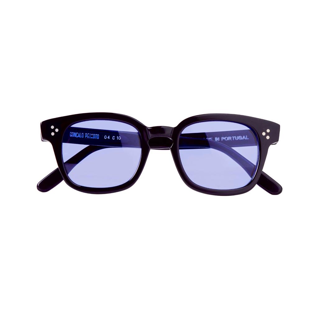 Black Sunglasses W/ Dark Blue Lenses