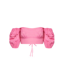 Load image into Gallery viewer, Puff Sleeve Cropped Top