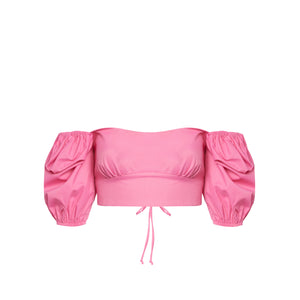 Puff Sleeve Cropped Top