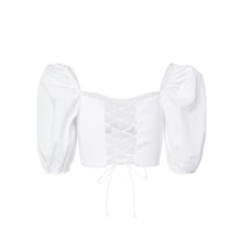 Load image into Gallery viewer, Puff Sleeve Cropped Top