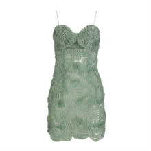 Load image into Gallery viewer, Embroidered Fitted Tulle Mini Dress