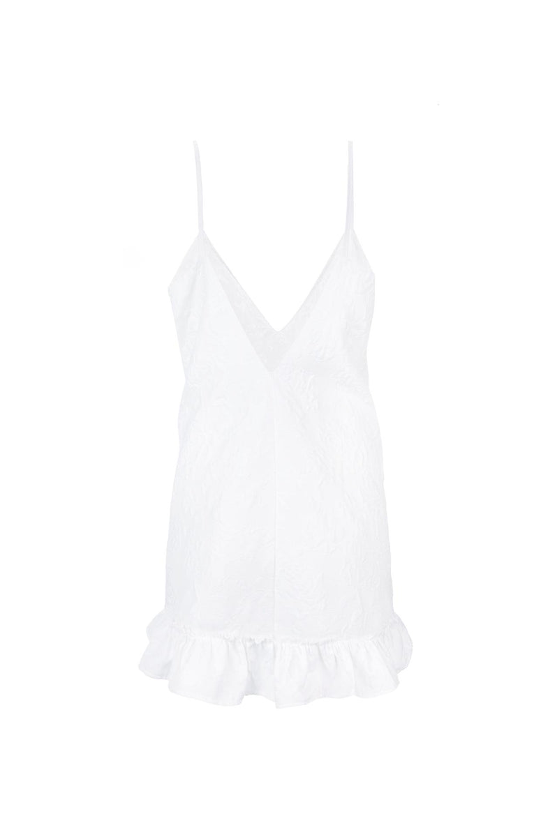 White Brocade Dress – Gonçalo Peixoto